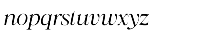 Almero Light Italic Font LOWERCASE