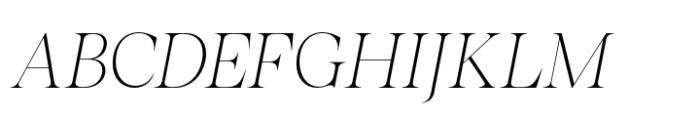 Almero Thin Italic Font UPPERCASE
