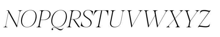 Almero Thin Italic Font UPPERCASE