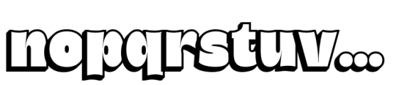 Almie Extrude Left Font LOWERCASE