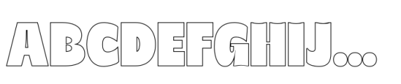 Almie Outline Font UPPERCASE