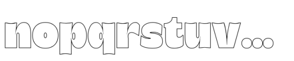 Almie Outline Font LOWERCASE