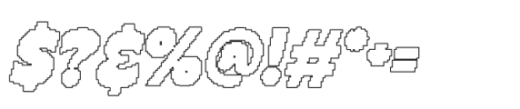 Almie Pixel Outline Font OTHER CHARS