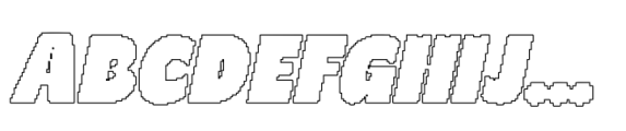 Almie Pixel Outline Font UPPERCASE