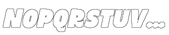 Almie Pixel Outline Font UPPERCASE