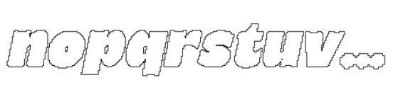Almie Pixel Outline Font LOWERCASE