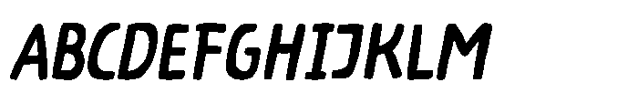 Almond Croissant Slant Font UPPERCASE
