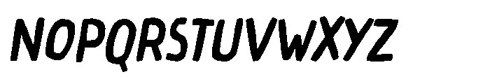 Almond Croissant Slant Font LOWERCASE
