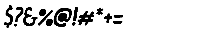 Almond Croissant Solid Slant Font OTHER CHARS