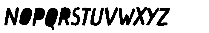 Almond Croissant Solid Slant Font LOWERCASE
