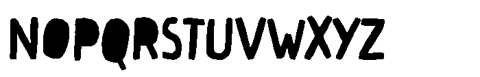 Almond Croissant Solid Font LOWERCASE