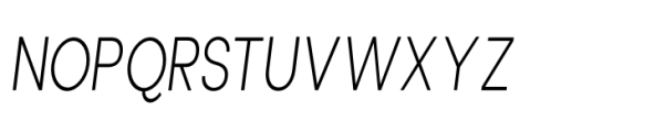 Aloevera sans Condensed ELight Italic Font UPPERCASE