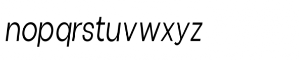 Aloevera sans Condensed Light italic Font LOWERCASE