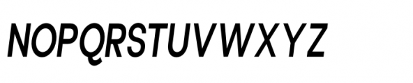 Aloevera sans Condensed Medium Italic Font UPPERCASE