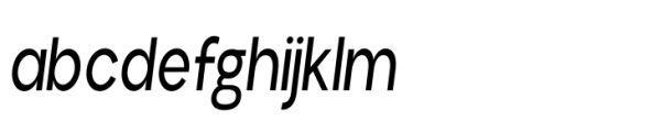 Aloevera sans Condensed Regular Italic Font LOWERCASE