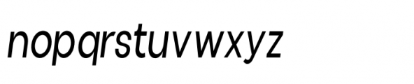 Aloevera sans Condensed Regular Italic Font LOWERCASE