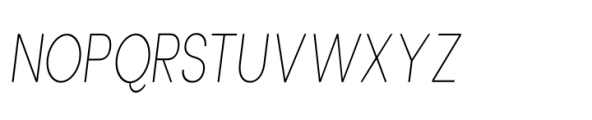 Aloevera sans Condensed Thin Italic Font UPPERCASE