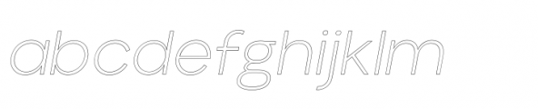 Aloevera sans Outline ELight Italic Font LOWERCASE