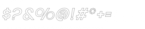 Aloevera sans Outline Medium Italic Font OTHER CHARS