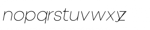 Aloevera sans Thin Italic Font LOWERCASE
