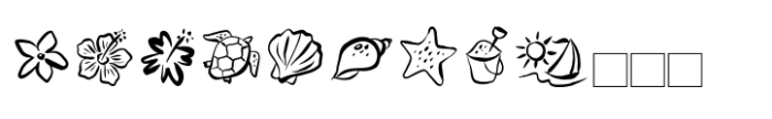 Aloha Summer Symbols FONT
