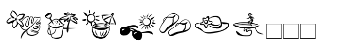 Aloha Summer Symbols Font LOWERCASE