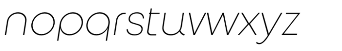 Along Sans Extra Light Italic Font LOWERCASE