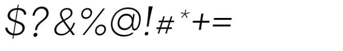 Along Sans Light Italic Font OTHER CHARS
