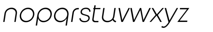 Along Sans Light Italic Font LOWERCASE