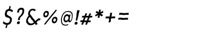 Along Sans Rasoe Medium Italic Font OTHER CHARS