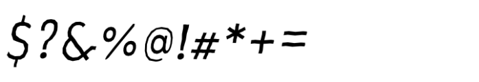 Along Sans Rasoe Regular Italic Font OTHER CHARS