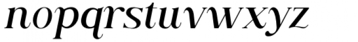 Along Serif BSC Light Italic Font LOWERCASE