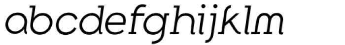 Along Slab Work Light Italic Font LOWERCASE