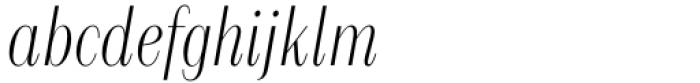 Alonzo Cnd Extralight Italic Font LOWERCASE