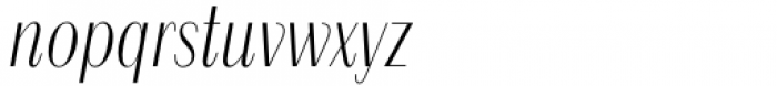 Alonzo Cnd Extralight Italic Font LOWERCASE