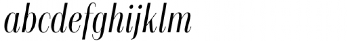 Alonzo Cnd Light Italic Font LOWERCASE