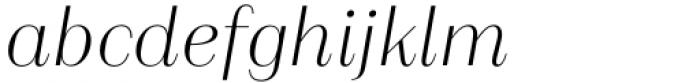 Alonzo Extralight Italic Font LOWERCASE