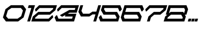 Alpha Techno Italic Font OTHER CHARS