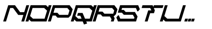 Alpha Techno Italic Font UPPERCASE