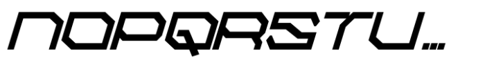 Alpha Techno Italic Font LOWERCASE