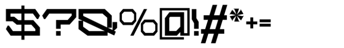 Alpha Techno Regular Font OTHER CHARS