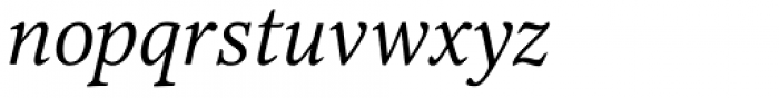 Alphabet Asri Italic Font LOWERCASE