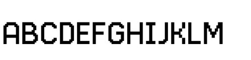 Alphabit 16 Regular Font UPPERCASE