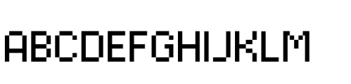Alphabit 8 Regular Font UPPERCASE