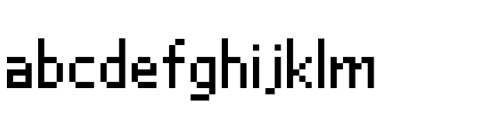 Alphabit 8 Regular Font LOWERCASE