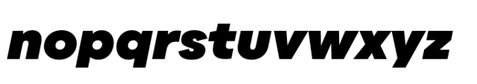 Alphazet Black Italic Font LOWERCASE