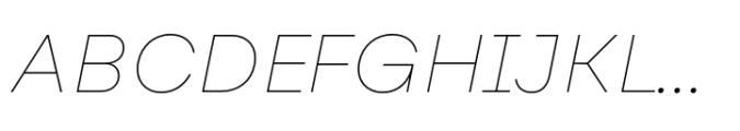 Alphazet Hairline Italic Font UPPERCASE