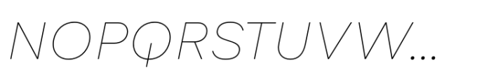 Alphazet Hairline Italic Font UPPERCASE