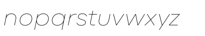 Alphazet Hairline Italic Font LOWERCASE