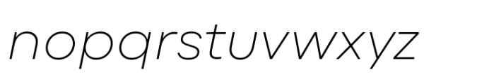 Alphazet Thin Italic Font LOWERCASE